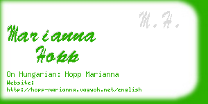 marianna hopp business card